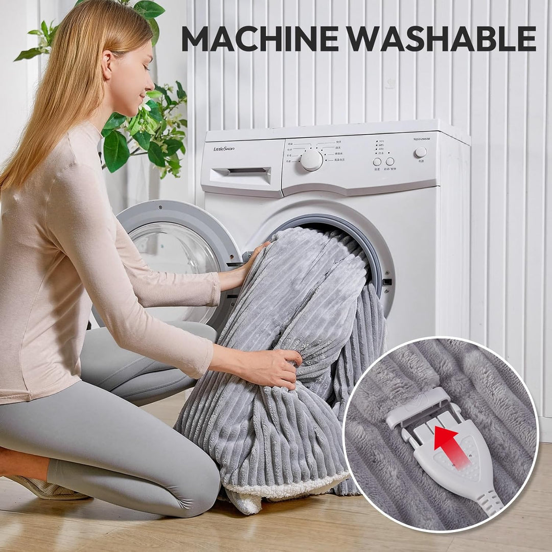 YDW Wärmedecke Heizdecke mit Abschaltautomatik - 180x130 cm Kuscheldecke Electric Blanket Wärme Behe