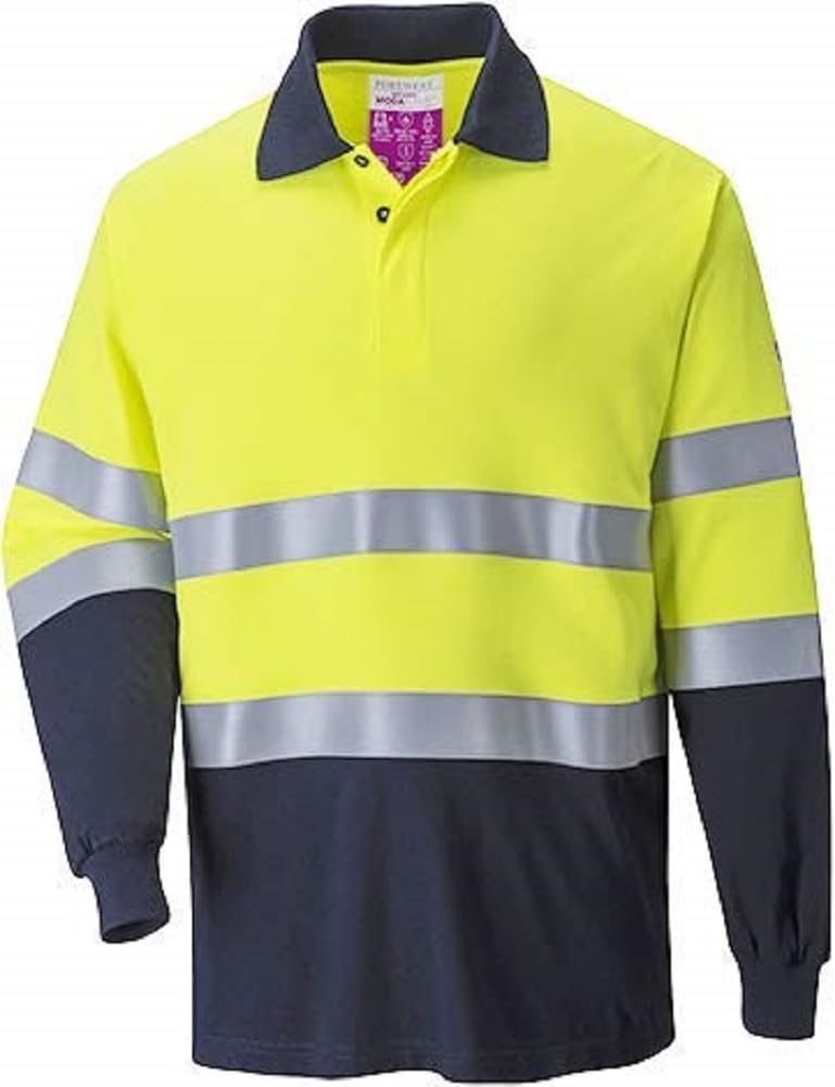FR Hi-Vis 2-Tone Polo Shirt, colorYeNa talla Large, L