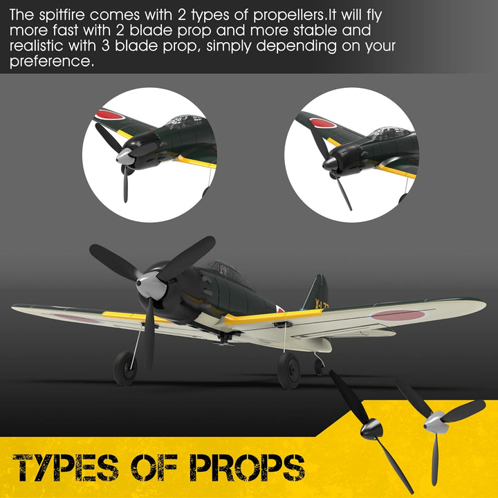 VOLANTEXRC RC Flugzeug Zero, 2,4 GHz ferngesteuertes Flugzeug RTF mit 2 Batterien und 6 Achsen Gyro