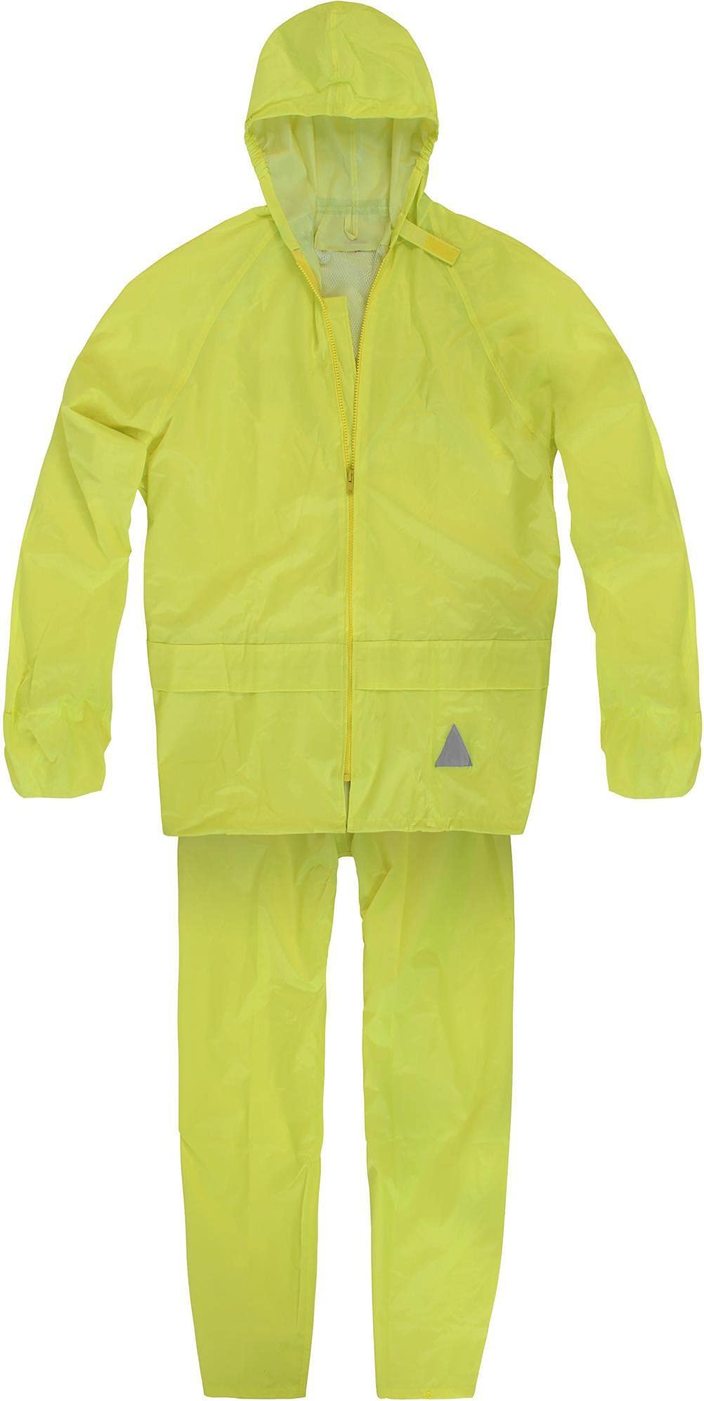 normani Unisex - Erwachsene Regenanzug (Jacke und Hose) - 100% wasserdicht Signalgelb S, Signalgelb