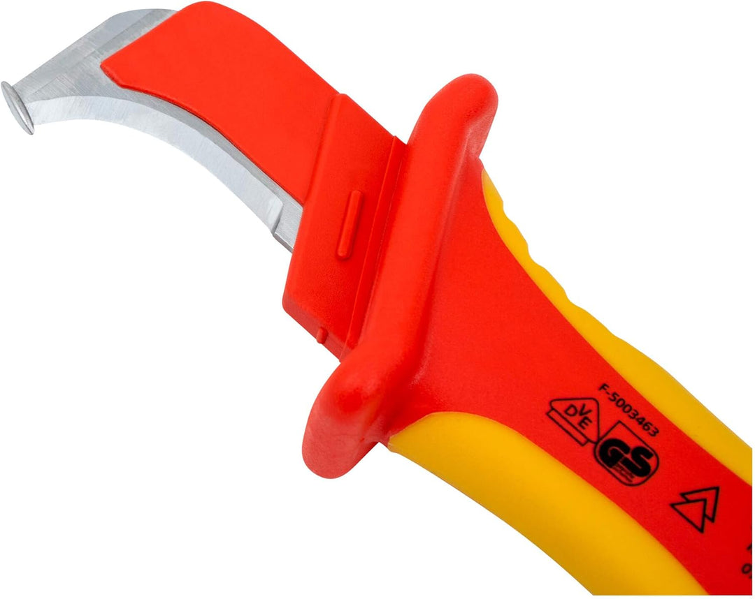 STIER Abmantelungsmesser 180 mm VDE-geprüft, Kabelmesser, Abmantler, geschützte Ausführung, ergonisc