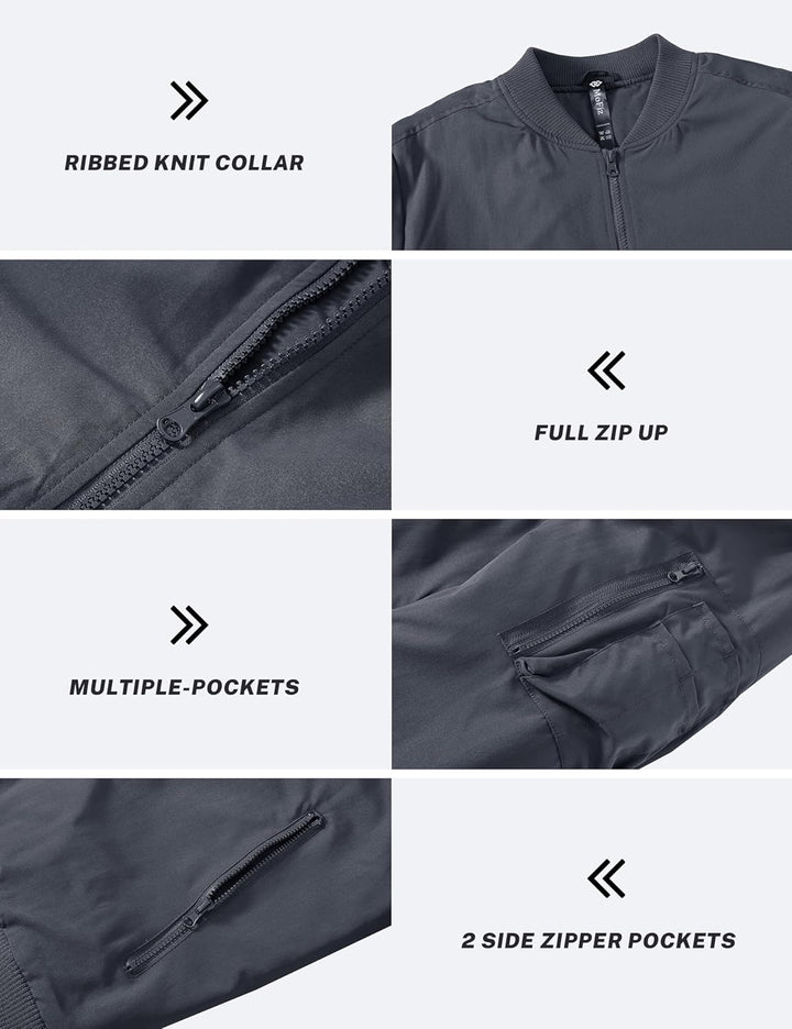 MoFiz Bomberjacke Herren Warm Gefüttert Winterjacke Übergangsjacke US Fliegerjacke Militär Bomber St