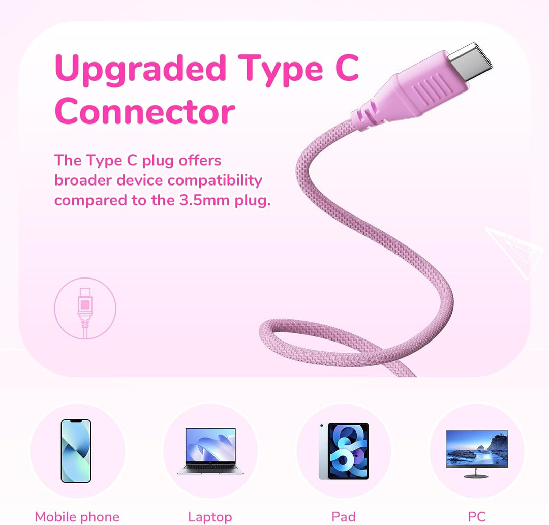 EarFun Kinder Kopfhörer mit USB-C Kabel, 85dB Lautstärkenbegrenzer, Komfortables Tragen, Hi-Fi Klang