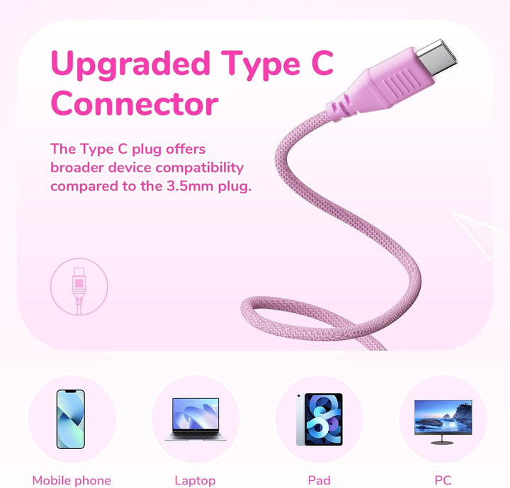 EarFun Kinder Kopfhörer mit USB-C Kabel, 85dB Lautstärkenbegrenzer, Komfortables Tragen, Hi-Fi Klang