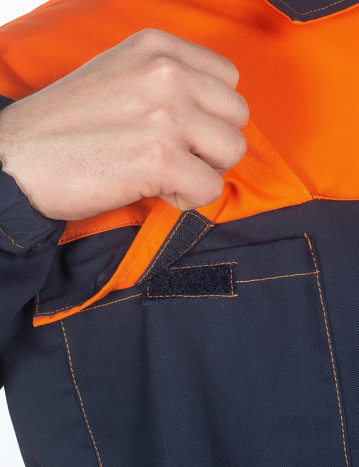 C.B.F. Balducci Group Arbeitsanzug mit Mehreren Taschen Arbeitsanzug M Blau / Orange, M Blau / Orang