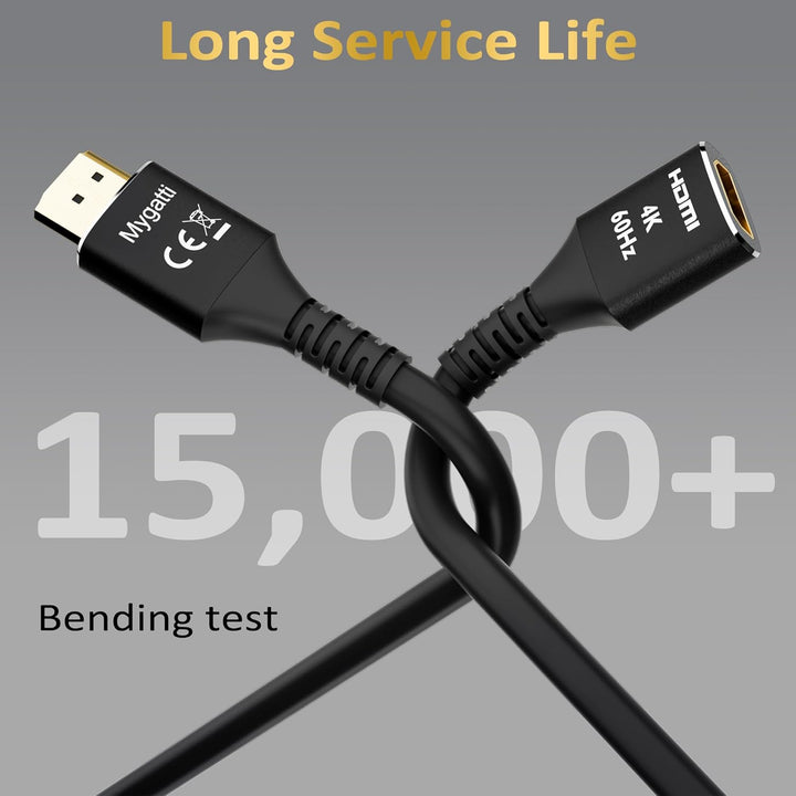 HDMI 2.0 Verlängerungskabel(15 Meter),HDMI Stecker auf Buchse 4K@60Hz, HDMI Kabel, HDMI Extender,kom