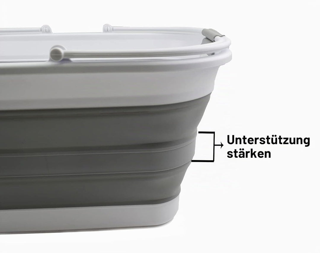 SAMMART 29 l zusammenklappbare Wanne mit Griff, tragbarer Picknickkorb, platzsparender Aufbewahrungs
