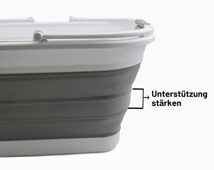 SAMMART 29 l zusammenklappbare Wanne mit Griff, tragbarer Picknickkorb, platzsparender Aufbewahrungs