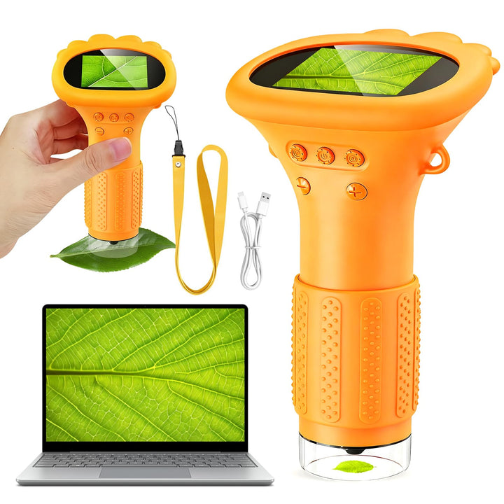 Handy-Mikroskop für Kinder, 1000X Tragbares Taschenmikroskop, Digitales Mikroskop mit 2,0" IPS-Bilds