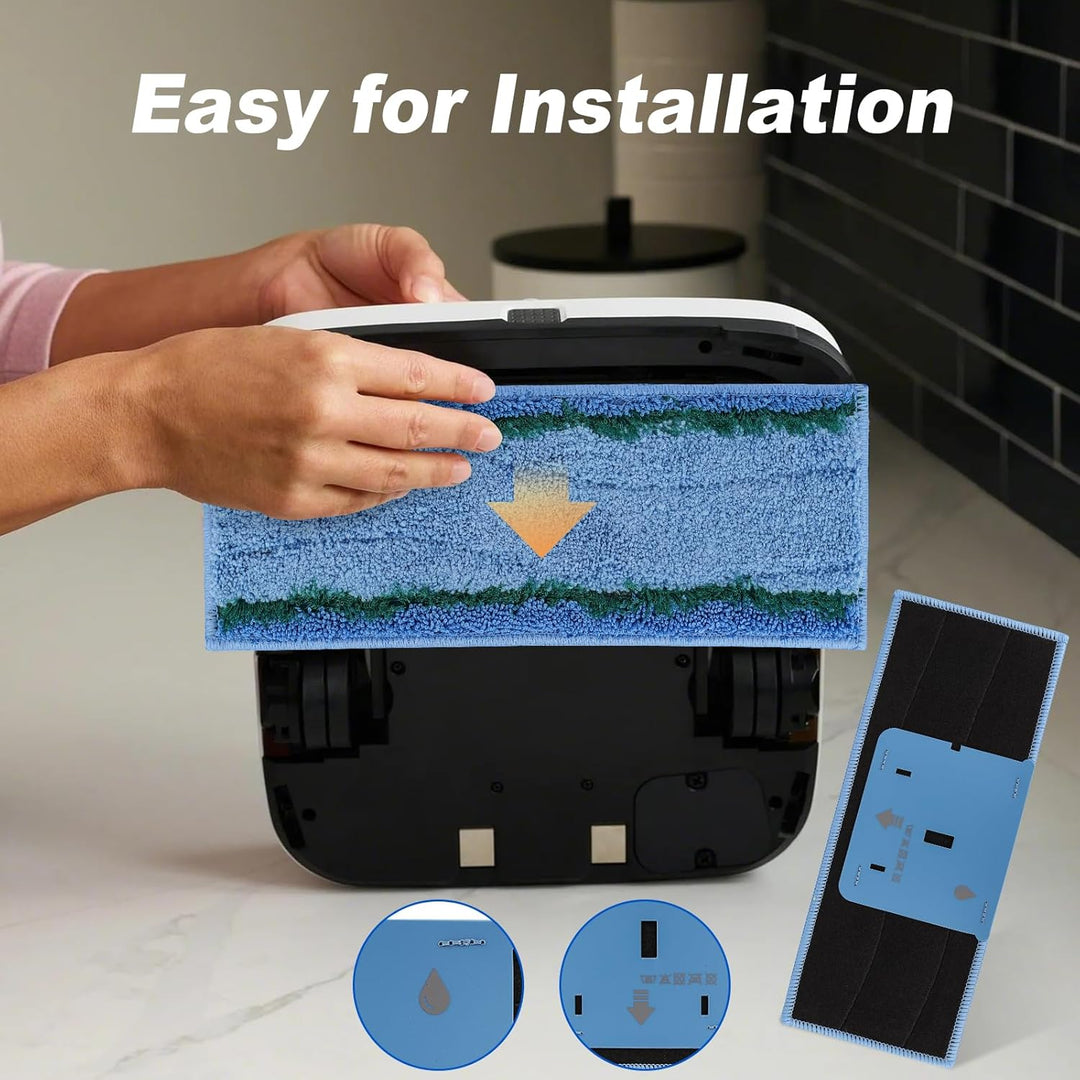 Sgizoku 8 Stück Waschbare Wischtücher für iRobot Braava M6 Serie,Wiederverwendbare Mop-Pads für i Ro