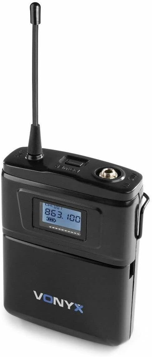 Vonyx WM61B BodyPack mit Headset und Empfänger - 16 UHF-Kanäle