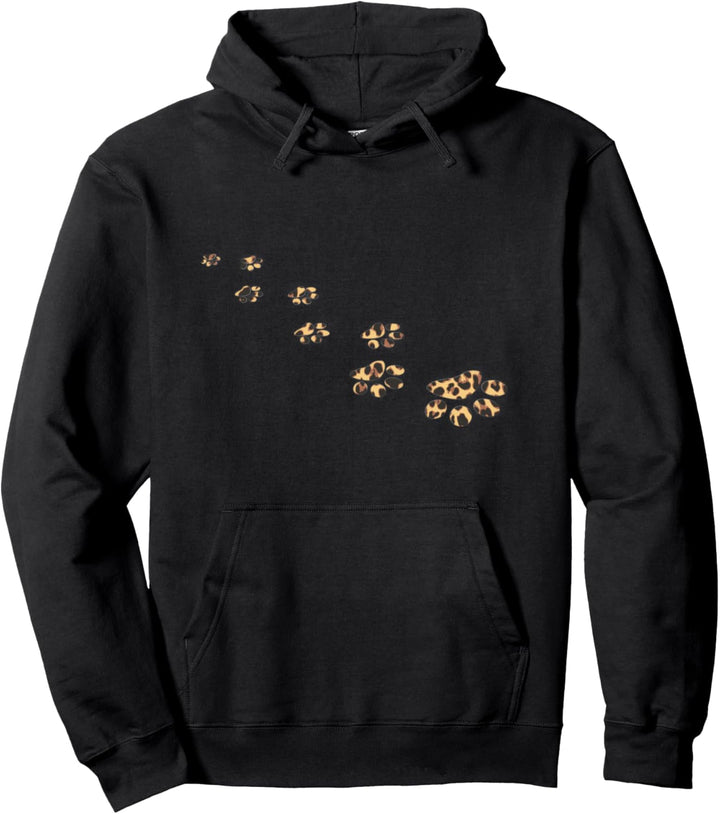 Tierpfoten mit Leopardenabdruck Pullover Hoodie