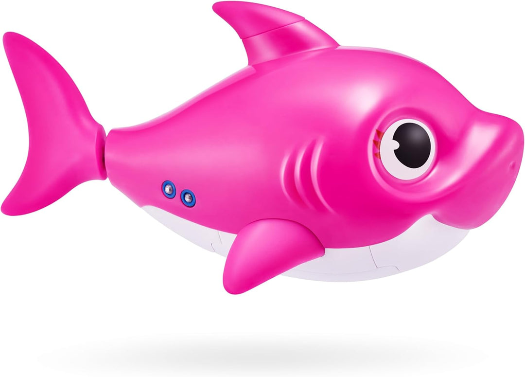 ZURU Robo Alive Junior Baby Shark Battery-Powered Sing and Swim Bath Toy by (Pink Mommy Shark), Pink