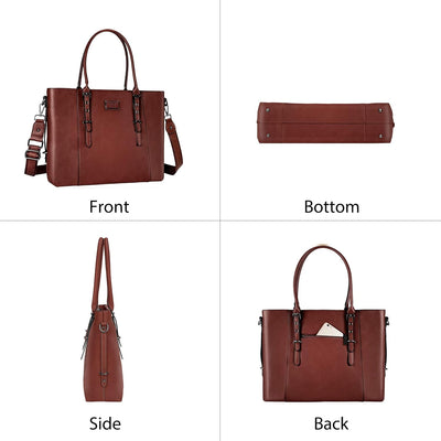 MOSISO Laptop Tasche (15-16 Zoll),PU Leder Umhängetasche Tragetasche Aktentasche Handtasche Kompatib