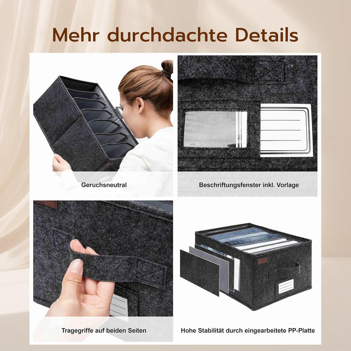 MEKAA® Hosen Organizer Für Kleiderschrank - 2er-Set - Praktische Schrank Organizer Ihrer Hosen, Pull