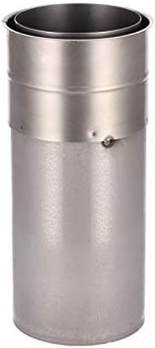 Kamino Flam Wandfutter doppelt in Silber, Doppelwandfutter aus feueraluminiertem Stahl, geprüft nach