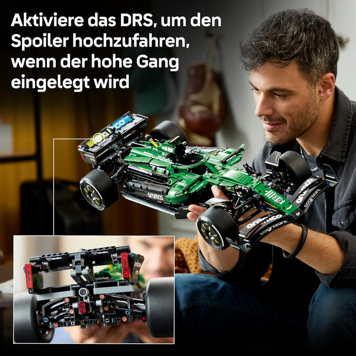 LEGO Technic Aston Martin Aramco AMR25 Formel 1 Rennwagen - Modellbau für Erwachsene - Rennauto mit