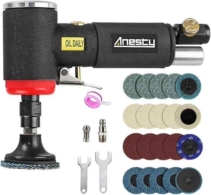 Druckluft Winkelschleifer Set - Mini Druckluft Schleifer mit 6mm & 3mm Spannzange und 20 2 Zoll Schn