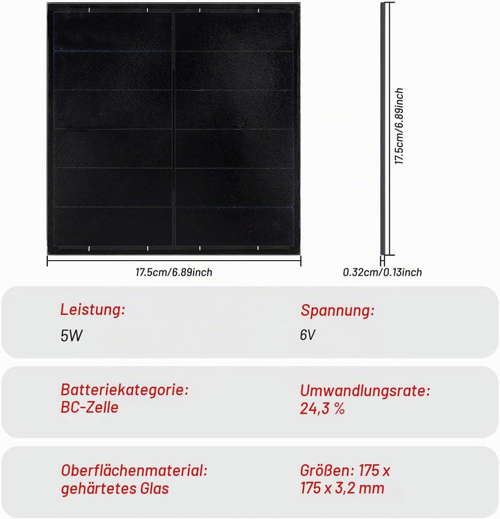 D5-1A 5W Solar Panel Kit mit Batterie Controller für Heltec V3 ESP32 LoRa Modul für DIY Meshtastic M