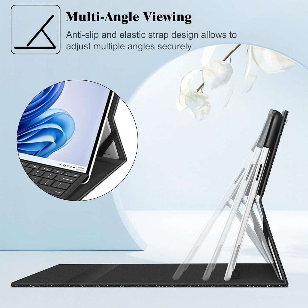 Fintie Hülle für Microsoft Surface Pro 11/10 / 9 (2024-2022) 13 Zoll - Multi-Sichtwinkel Kunstleder