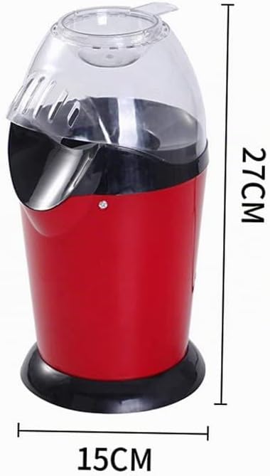 Retoo Popcornmaschine ohne Fett &amp; Öl 900 Watt, Heissluft Popcorn Maker, Gesunder Snack, Fettfrei &amp; Ö