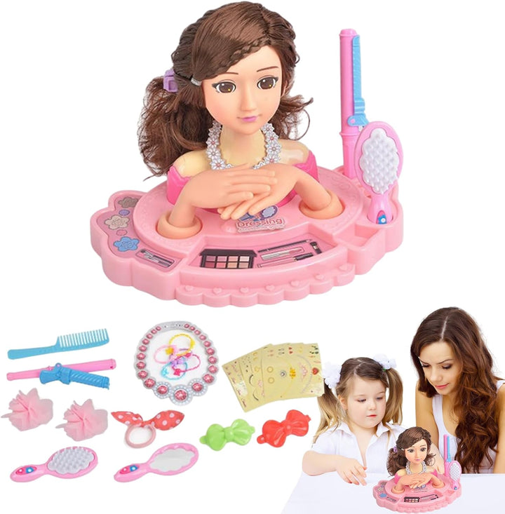 Make Up Und Haarstyling Puppenkopfspielzeug, Make Up Friseur Puppenstyling Kopfspielzeug Mit Haarzub