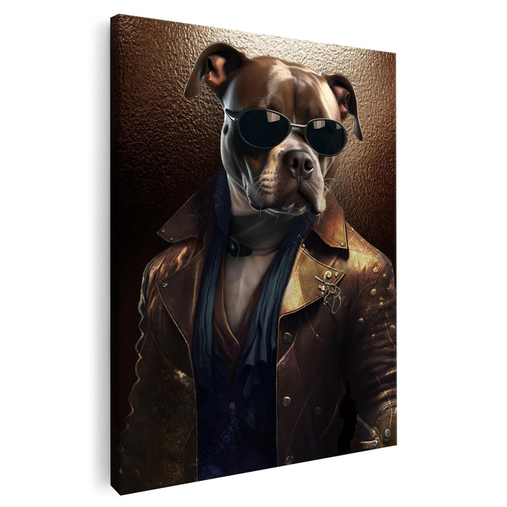Artmazing | Pitbull Bild hochformat Classy | Bilder Pitbull modern | Leinwand XXL | Pitbullbilder Mo