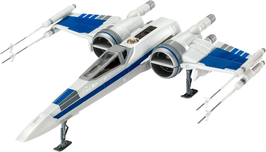 Revell REV-66744 Model Set Resistance X-Wing Fighter Luke Skywalker Modellbausatz + Zubehör, Mehrfar