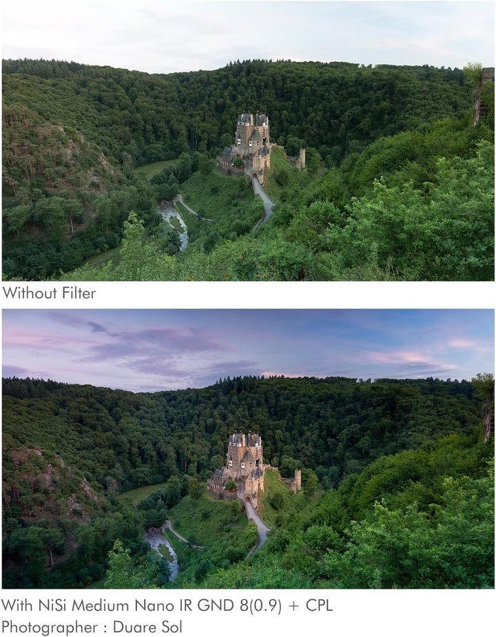 NiSi Verlaufsfilter 100x150mm GND8 0.9 Medium (3-Blenden) Nanobeschichtet und IR-Neutral mit mittler
