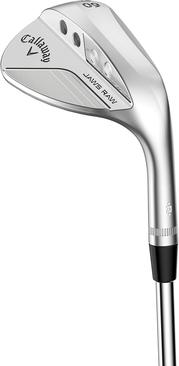 Callaway Golf 2022 Jaws Raw Wedge chrome 52 Degree (Right Hand) W Grind, 12 * Bounce Stahlschaft, ch