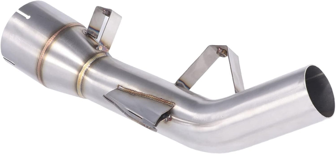 Aramox Motorrad-Auspuff-Mittelrohr 304 Edelstahl Hitzebeständiges Mittleres Verbindungsrohr Ersatz f