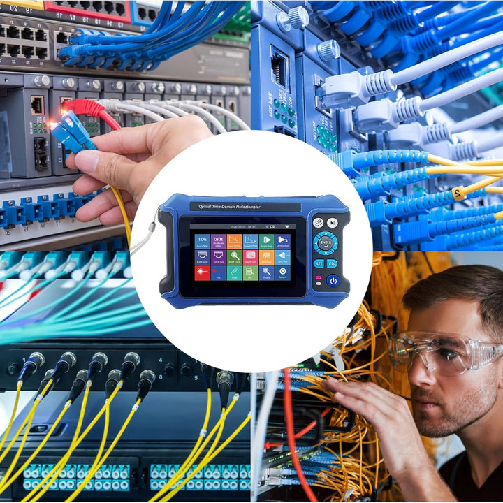16-in-1 OTDR Optical Fiber Tester 1310/1550nm, 11cm Touchscreen und Event Map OLT (Optical Loss Test