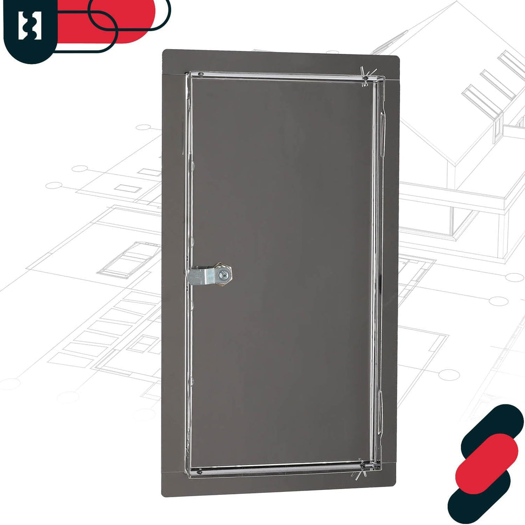 KOTARBAU® Revisionsklappe Grösse 40x60cm mit Schlüssel Edelstahl Silber für Revisionsschächte, 40x60