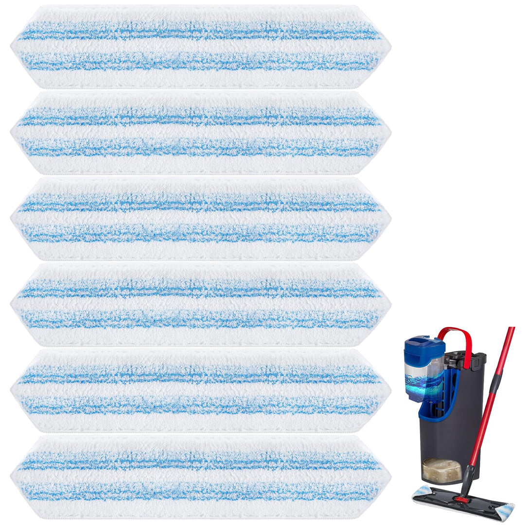 6 Stück Mikrofaser Wischpads Kompatibel mit Vileda H2PrO und O-Cedar H2PrO Bodenwischer Ersatzbezug,
