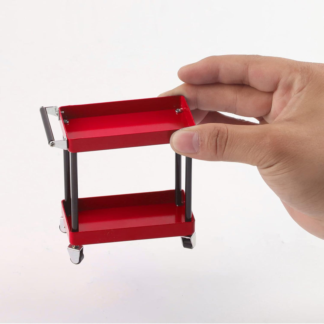 RC Car Tools Trolley, 2 Tier RC Simulation Repair Tools Trolley Tray Holder, Mobile Werkstatt Garage