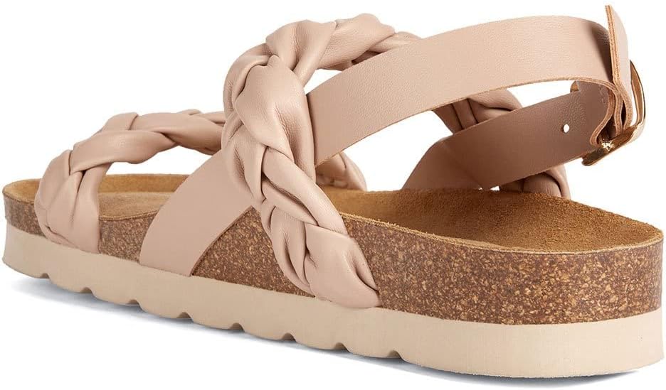 Geox Mädchen D Brionia High Sandal 36 EU Nude, 36 EU Nude