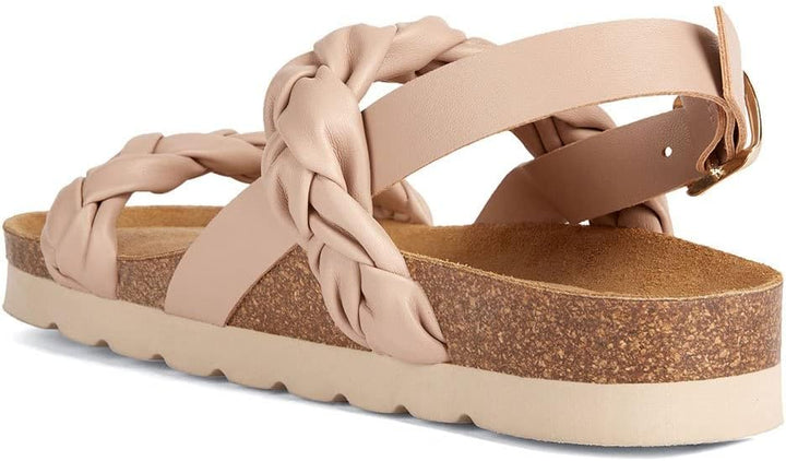 Geox Mädchen D Brionia High Sandal 36 EU Nude, 36 EU Nude