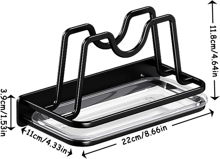 Vastsea Topfpfannendeckel-Halter für Küchenschränke, Topfdeckelhalter, Abtropfgestell, Wandmontage P