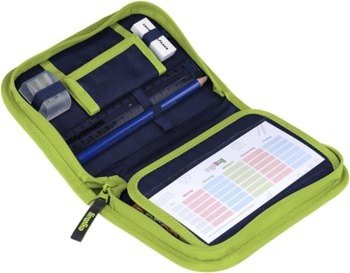 ergobag Federmäppchen Set 22-teilig, Lyra Buntstifte, Stundenplan-Fach, Kleingeld Fach, Lineal Spitz
