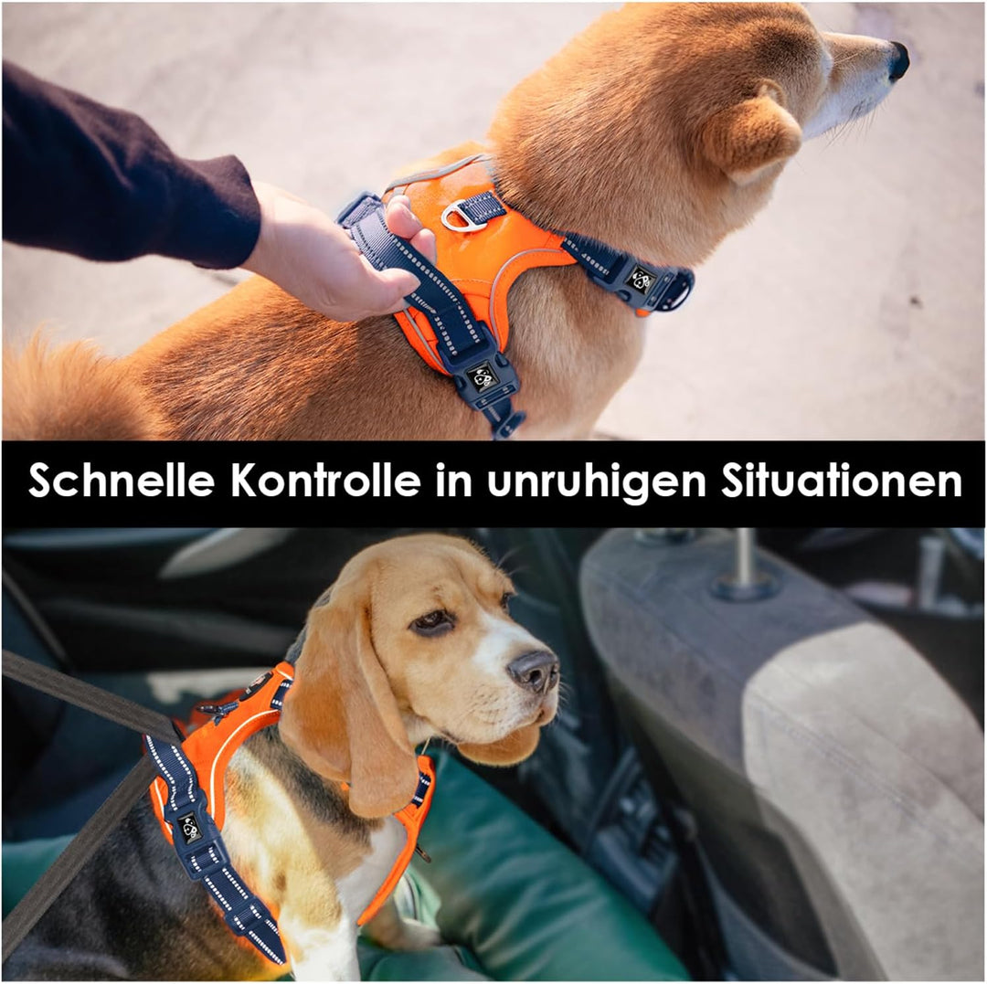 PHOEPET No Pull Hundewestengeschirr, verstellbares, reflektierendes, Nicht erstickendes Haustiergesc