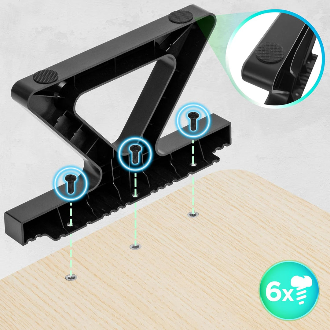 Duronic DM06-2 NL Monitorständer, 82 x 30 cm, Schreibtischaufsatz Erhöhung Bildschirmständer, Dual M
