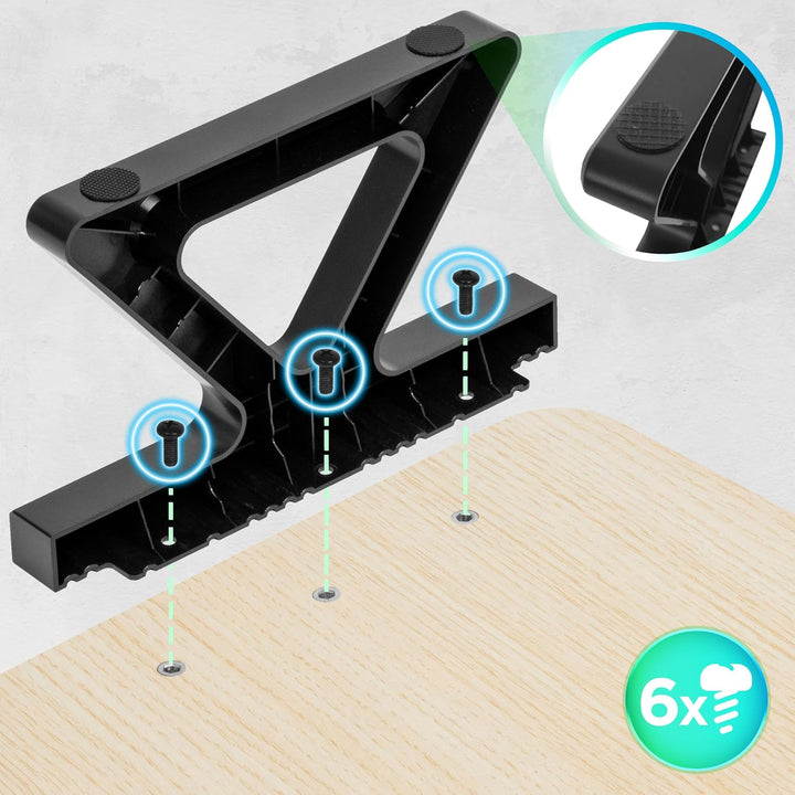 Duronic DM06-2 NL Monitorständer, 82 x 30 cm, Schreibtischaufsatz Erhöhung Bildschirmständer, Dual M