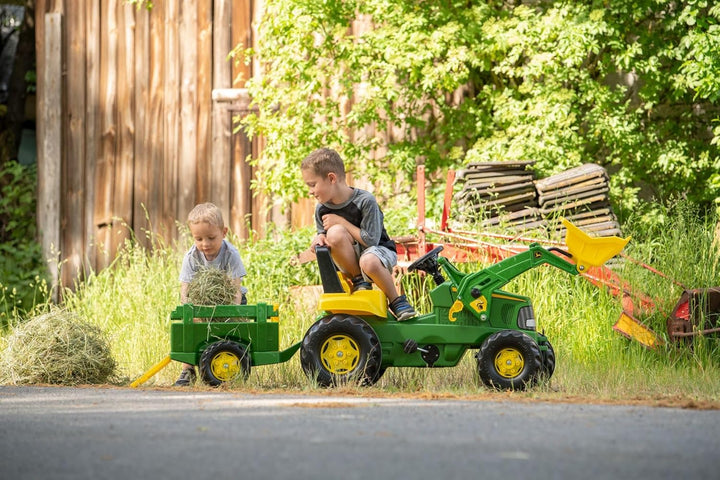 Rolly Toys Set Traktor Junior John Deere (Landwirtschaftstraktor für Kinder, Traktor für 3 bis 7-Jäh