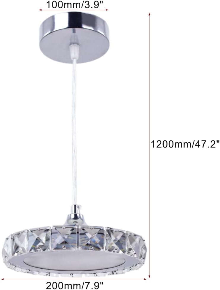 Mini Kristall Pendelleuchte LED Kronleuchter Licht Rostfreier (Variables Licht) Lampadario in crista