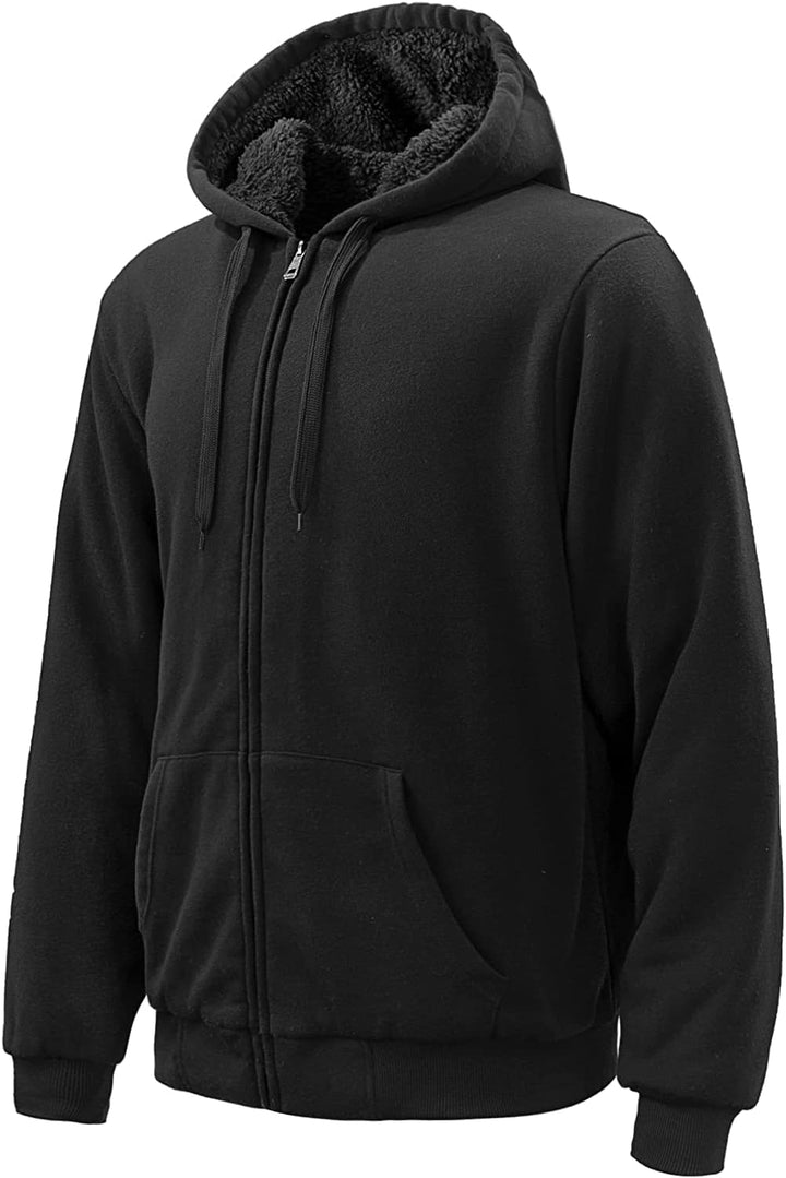 SwissWell Herren Fleecejacke Full Zip Kapuzenjacke Winter Sweatjacke mit Kapuze Gefütterte Hoodie Mä