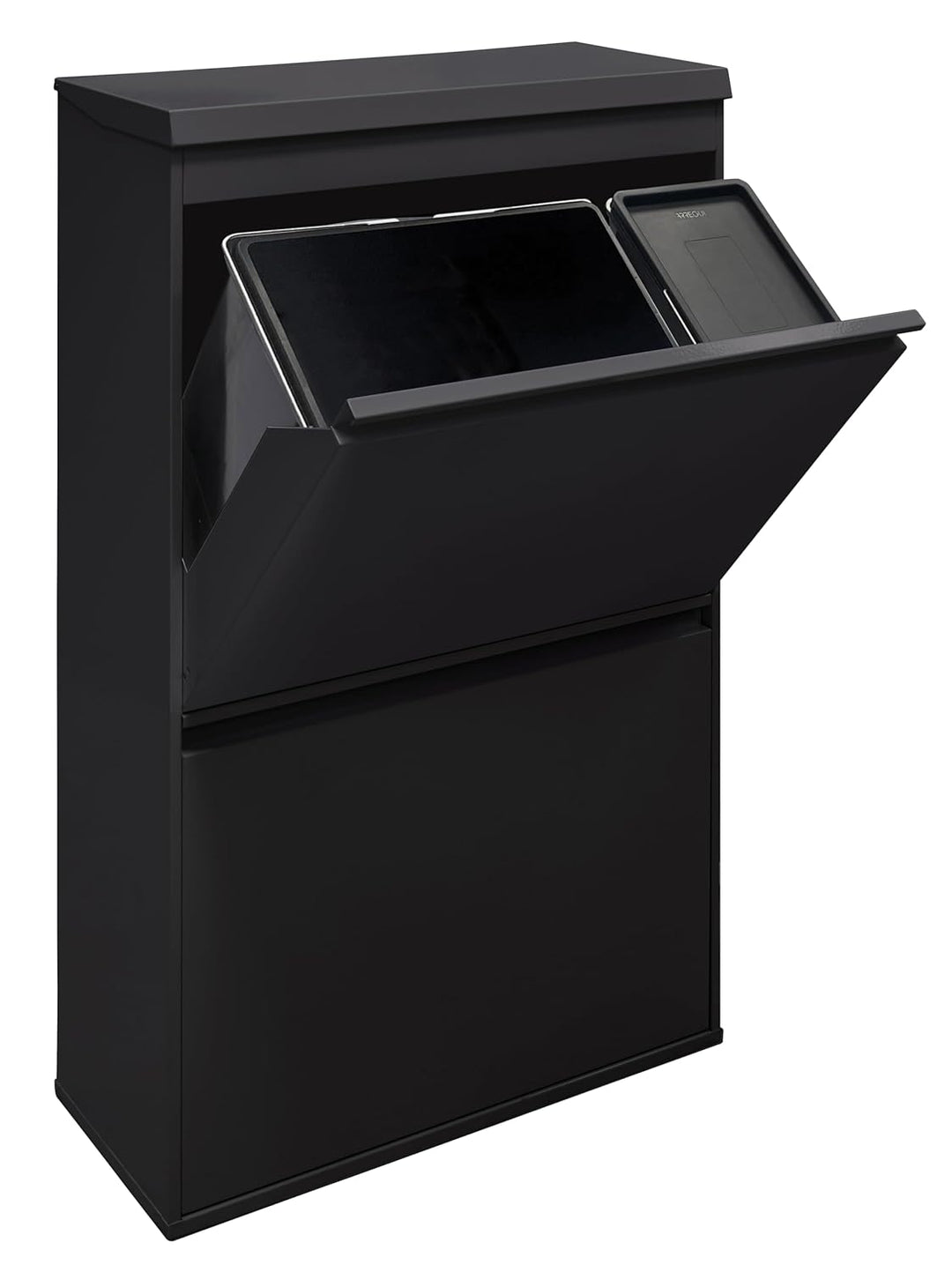 ARREGUI Top CR626-B2 Mülltrennsystem aus Stahl mit Aufbewahrungsbox mit Deckel | 4 Fächer Mülleimer