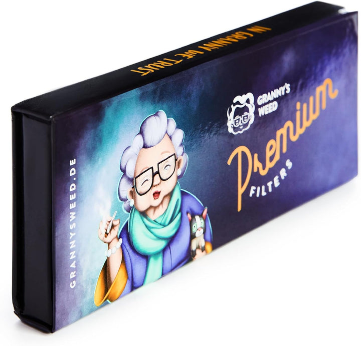 Granny's® Exclusive Slim Aktivkohlefilter | Ø 5.9 mm Filtertips | Aus veganer Kokosaktivkohle | 100