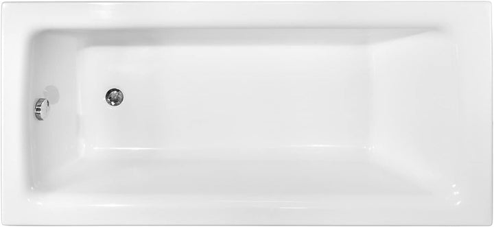 KOLMAN Badewanne TALIA Rechteck 160x75 mit Wannenträger, Ablaufgarnitur und Füssen Komplettset 4in1