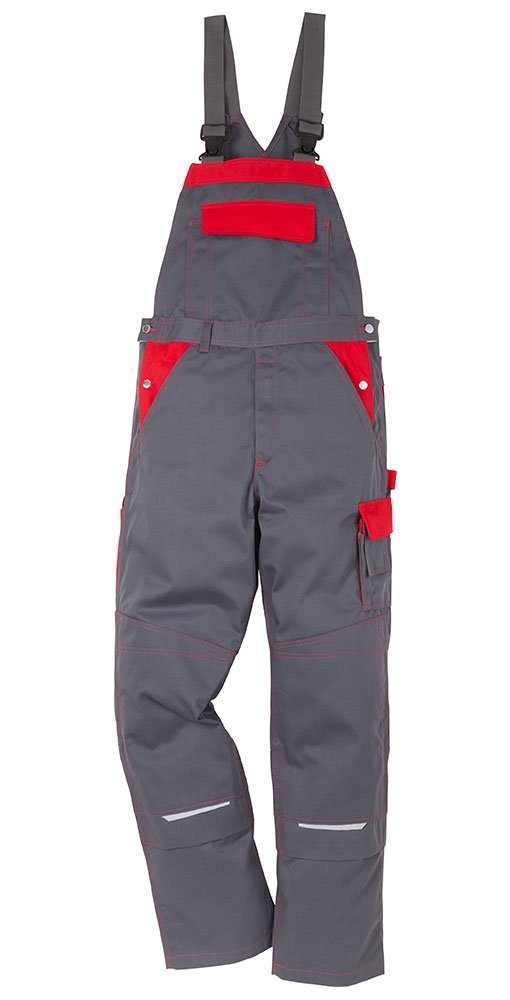 Fristad Kansas - Bib'n'brace 1009 LUXE Sz 45/114 Short Grey/Red 100806-866 D116