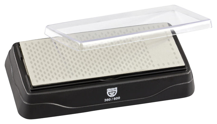 GRÄWE® Diamant Schärfplatte Körnung 360/600 inkl. Halter SHARPHOME